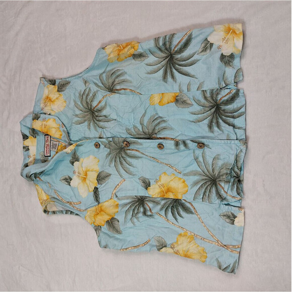 JAMAICA BAY SLEEVELESS BUTTON DOWN SHIRT SIZE LARGE - Picture 1 of 5